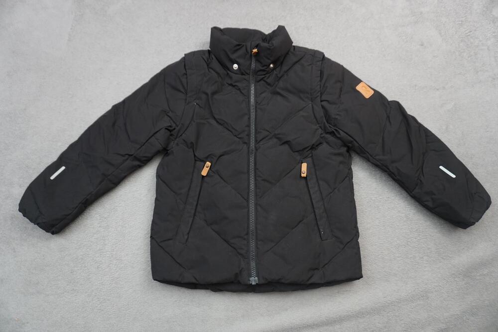 Reima Puffer Jacket Youth 8YR 128 Black Quilted Insulated Convertible Vest